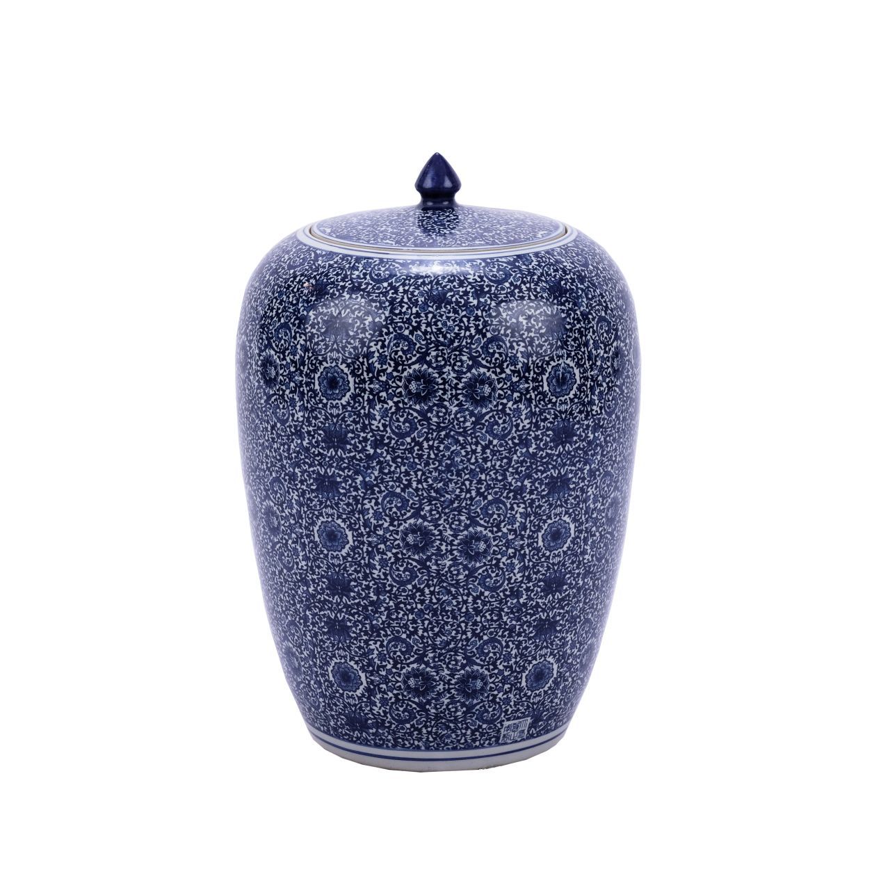 Legend of Asia Giftware Legend of Asia B&W Cluster Flower Ginger Jar - L