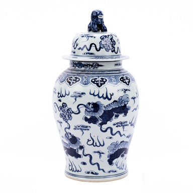 Legend of Asia Giftware Legend of Asia B&W Foo Dog Temple Jar