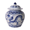 Legend of Asia Giftware Legend of Asia B&W Ginger Jar W/ Dragon Motif