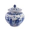Legend of Asia Giftware Legend of Asia B&W Ginger Jar W/ Eight Immortals Motif
