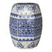 Legend of Asia Giftware Legend of Asia B&W Hex Geometric Garden Stool