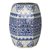 Legend of Asia Giftware Legend of Asia B&W Hex Geometric Garden Stool