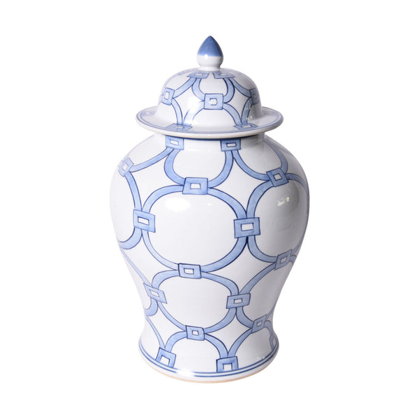 Legend of Asia Giftware Legend of Asia B&W Lover Locks Temple Jar Small