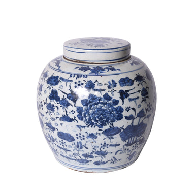 Legend of Asia Giftware Legend of Asia B&W Swallows & Flowers Ancestor Jar - L