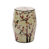 Legend of Asia Giftware Legend of Asia Beige Famille Rose Garden Stool with Magpie Cherry Motif