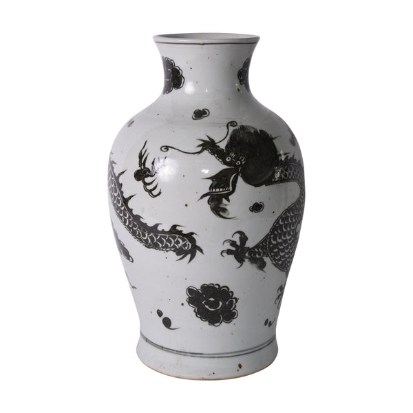 Legend of Asia Giftware Legend of Asia Black Dragon Porcelain Fairy Vase Large