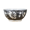 Legend of Asia Giftware Legend of Asia Black Porcelain Bowl Twisted Flower Motif