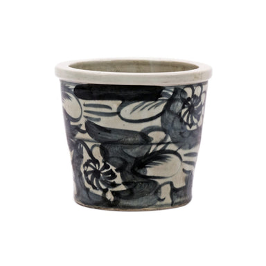 Legend of Asia Giftware Legend of Asia Black SIlla Orchild Pot Twisted Flower