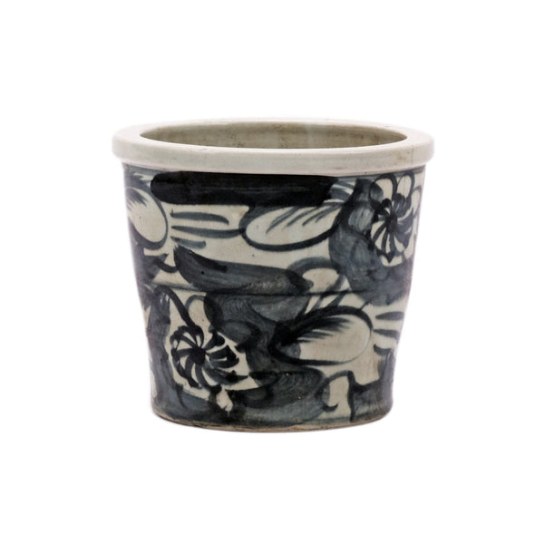 Legend of Asia Giftware Legend of Asia Black SIlla Orchild Pot Twisted Flower