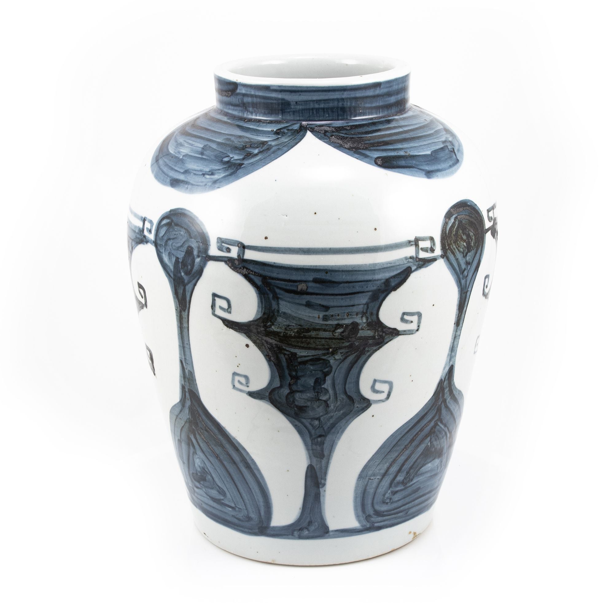 Legend of Asia Giftware Legend of Asia Blue And White Abstract Painting Jar