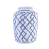 Legend of Asia Giftware Legend of Asia Blue and White Bamboo Joints Round Tea Jar