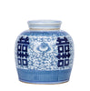 Legend of Asia Giftware Legend of Asia Blue And White Blooming Double Happiness Jar