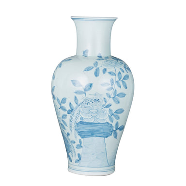 Legend of Asia Giftware Legend of Asia Blue And White Fairy Vase Pheasant Flower Motif