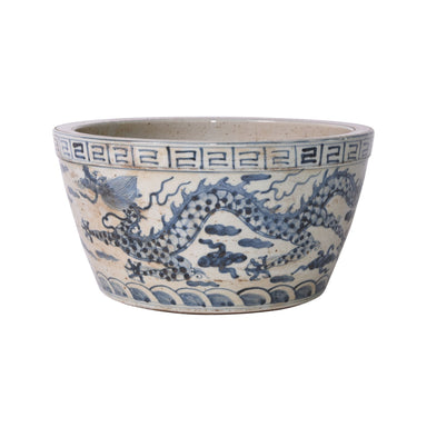Legend of Asia Giftware Legend of Asia Blue And White Ming Dragon Bowl