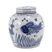 Legend of Asia Giftware Legend of Asia Blue And White Ming Jar FIsh Motif