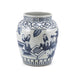 Legend of Asia Giftware Legend of Asia Blue And White Open Top Jar Kids Playing Chess -
