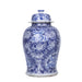 Legend of Asia Giftware Legend of Asia Blue And White Peony Vine Temple Jar