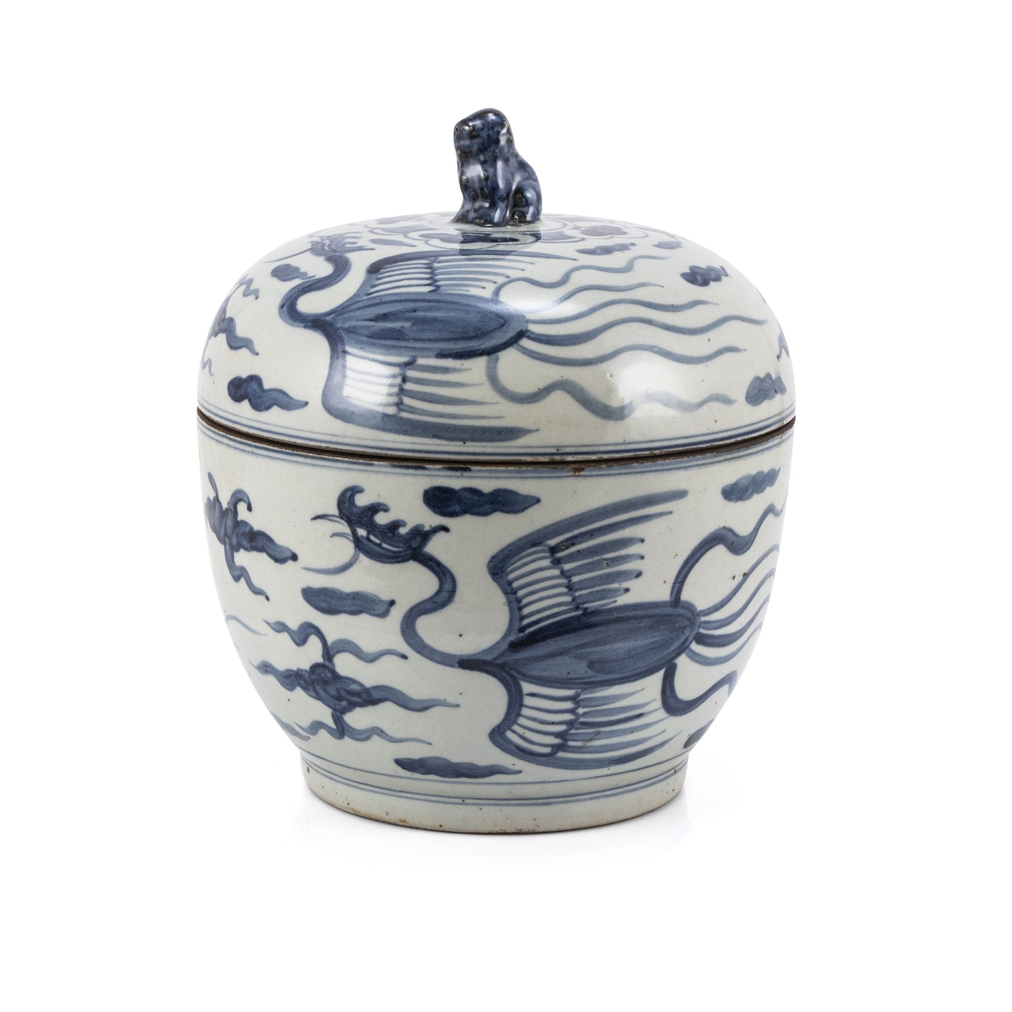 Legend of Asia Giftware Legend of Asia Blue And White Phoenix Lidded Jar