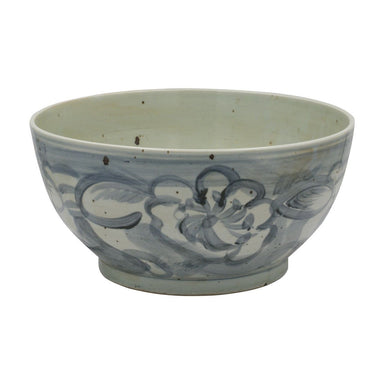 Legend of Asia Giftware Legend of Asia Blue And White Porcelain Bowl Twisted Flower Motif