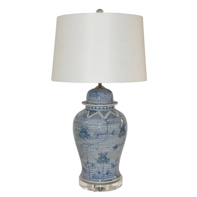 Legend of Asia Giftware Legend of Asia Blue And White Porcelain Chain Temple Jar Large Lamp