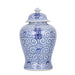 Legend of Asia Giftware Legend of Asia Blue And White Porcelain Double Happiness Floral Temple Jar