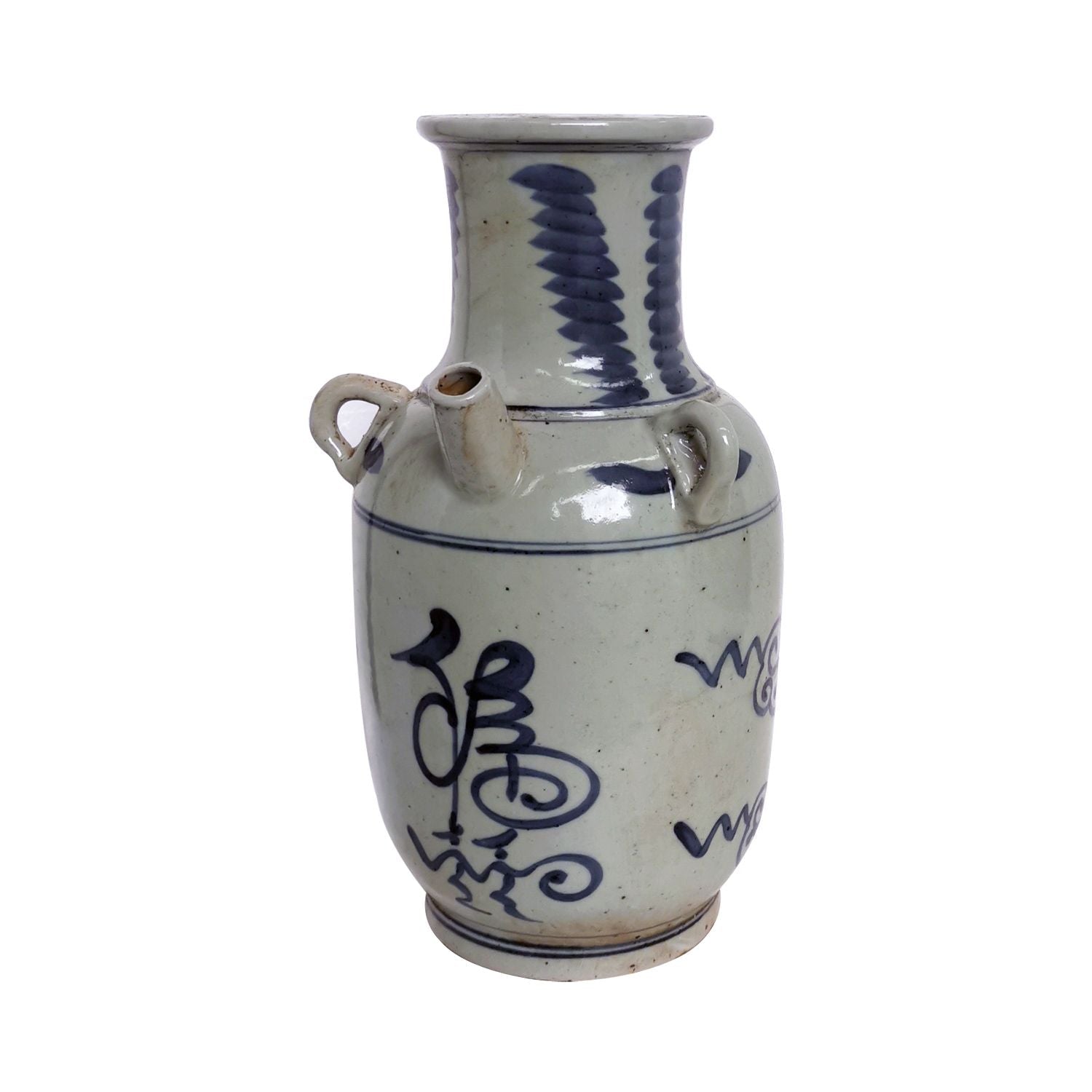 Legend of Asia Giftware Legend of Asia Blue And White Porcelain Oil Pot With Symbol of Prosperity -