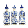 Legend of Asia Giftware Legend of Asia Blue And White Sitting Qing Emperors of 3 Generations - Set