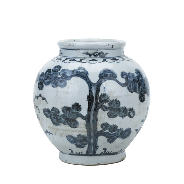Legend of Asia Giftware Legend of Asia Blue And White Small Jar Pine & Bamboo