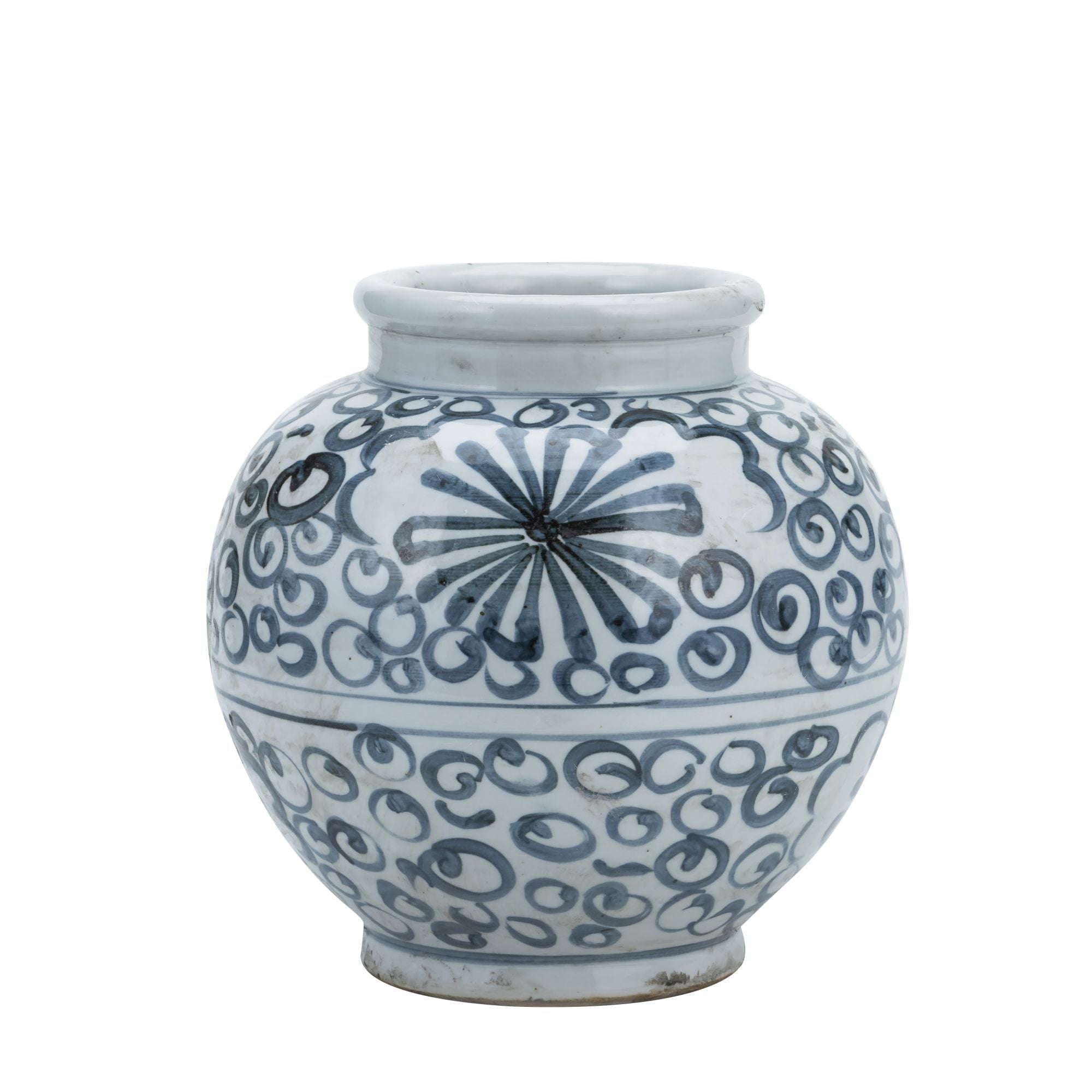 Legend of Asia Giftware Legend of Asia Blue And White Small Jar Sea Flower
