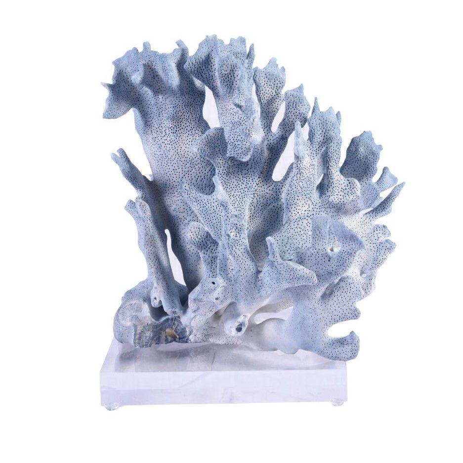 Legend of Asia Giftware Legend of Asia Blue Coral 7-10 Inch On Acrylic Base