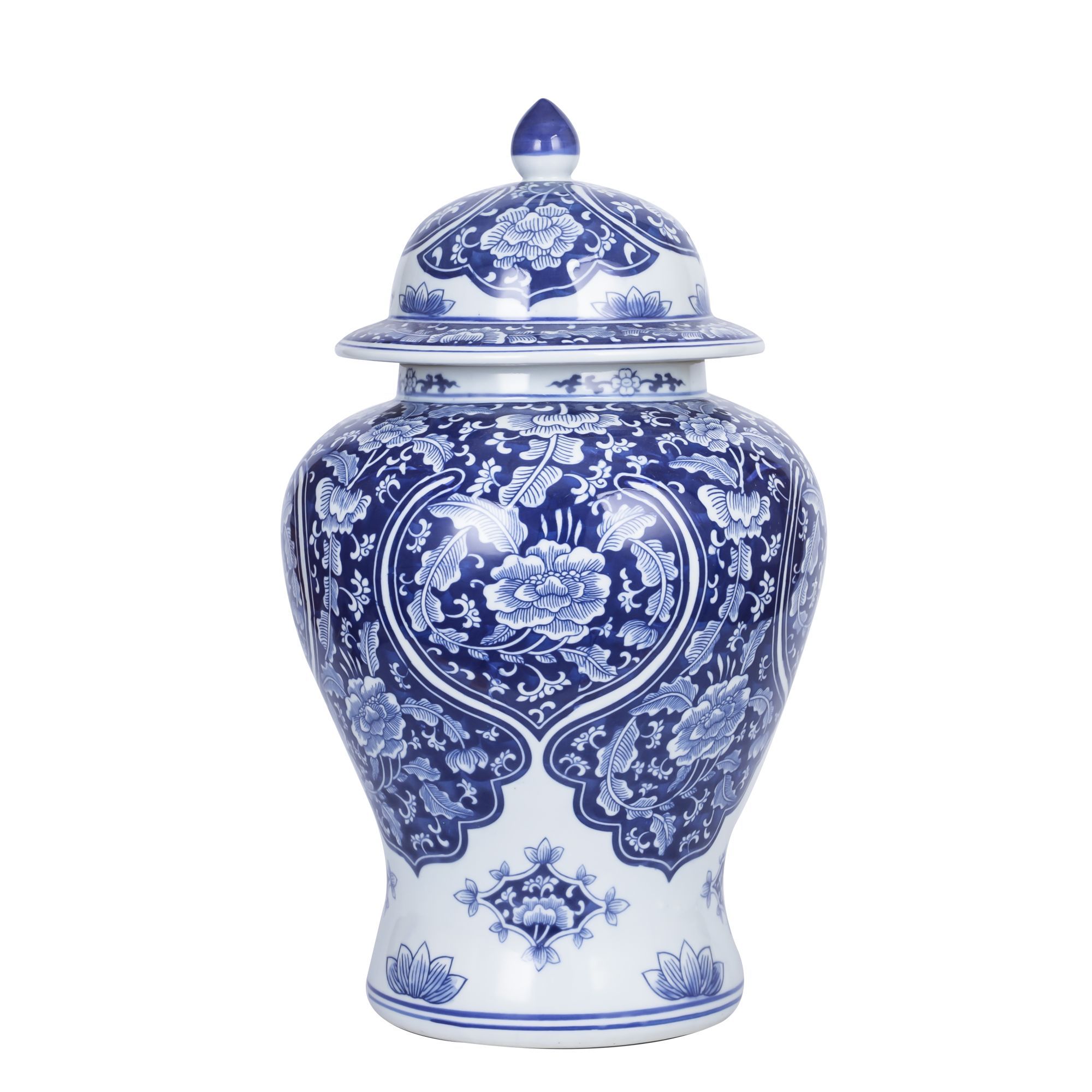 Legend of Asia Giftware Legend of Asia Blue Peony Temple Jar Large