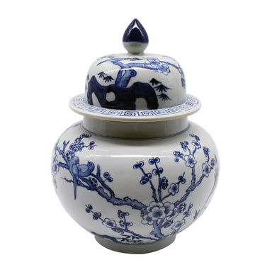 Legend of Asia Giftware Legend of Asia Blue & White Flower Bird Ginger Jar Small