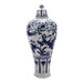 Legend of Asia Giftware Legend of Asia Blue & White Plum Floor Vase Warrior Motif