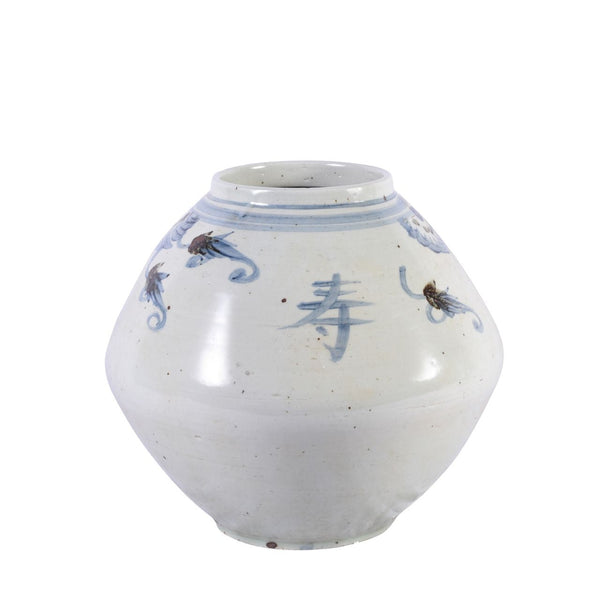 Legend of Asia Giftware Legend of Asia Blue & White Silla Longevity Tappered Pot -