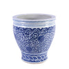 Legend of Asia Giftware Legend of Asia Blue & White Twisted Lotus Planter