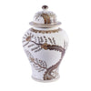Legend of Asia Giftware Legend of Asia Brown Hong Wu Temple Jar Plum Blossom Motif