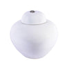 Legend of Asia Giftware Legend of Asia Busan White Lidded Jar Bronze Ring Short