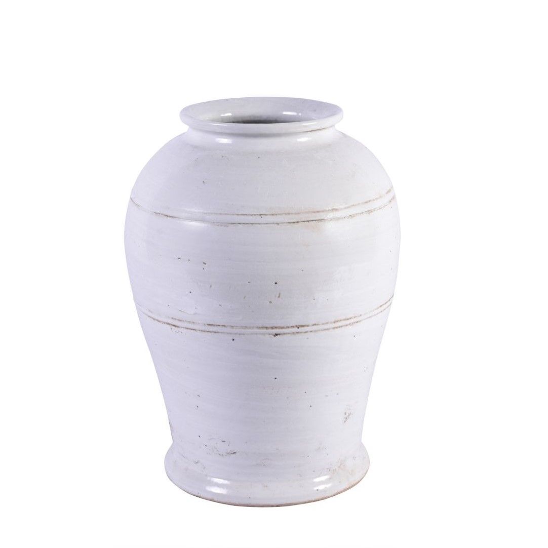 Legend of Asia Giftware Legend of Asia Busan White Open Top Kimchi Jar