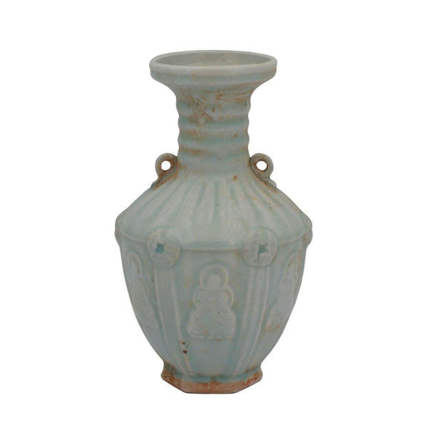 Legend of Asia Giftware Legend of Asia Celadon Hexagonal Double Ear Vase
