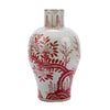 Legend of Asia Giftware Legend of Asia Coral Red Baluster Vase Plum Tree Motif