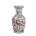 Legend of Asia Giftware Legend of Asia Coral Red Bird Vase With Dish-shaped Mouth