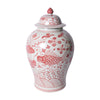 Legend of Asia Giftware Legend of Asia Coral Red Fish Temple Jar