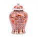 Legend of Asia Giftware Legend of Asia Coral Red Twisted Lotus Temple Jar