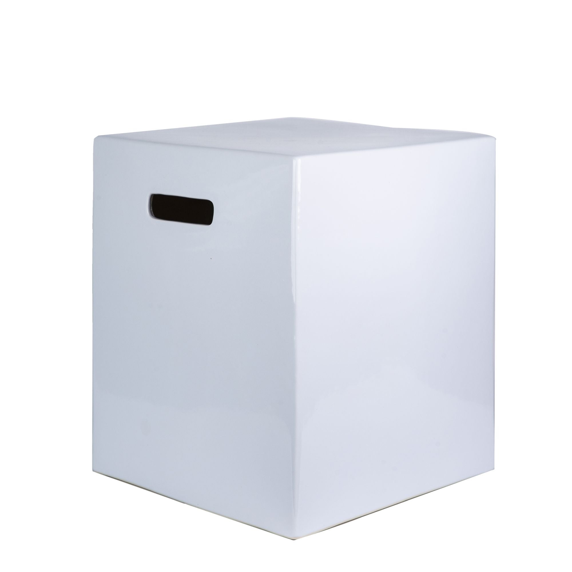 Legend of Asia Giftware Legend of Asia Hampton Square Garden Stool - White