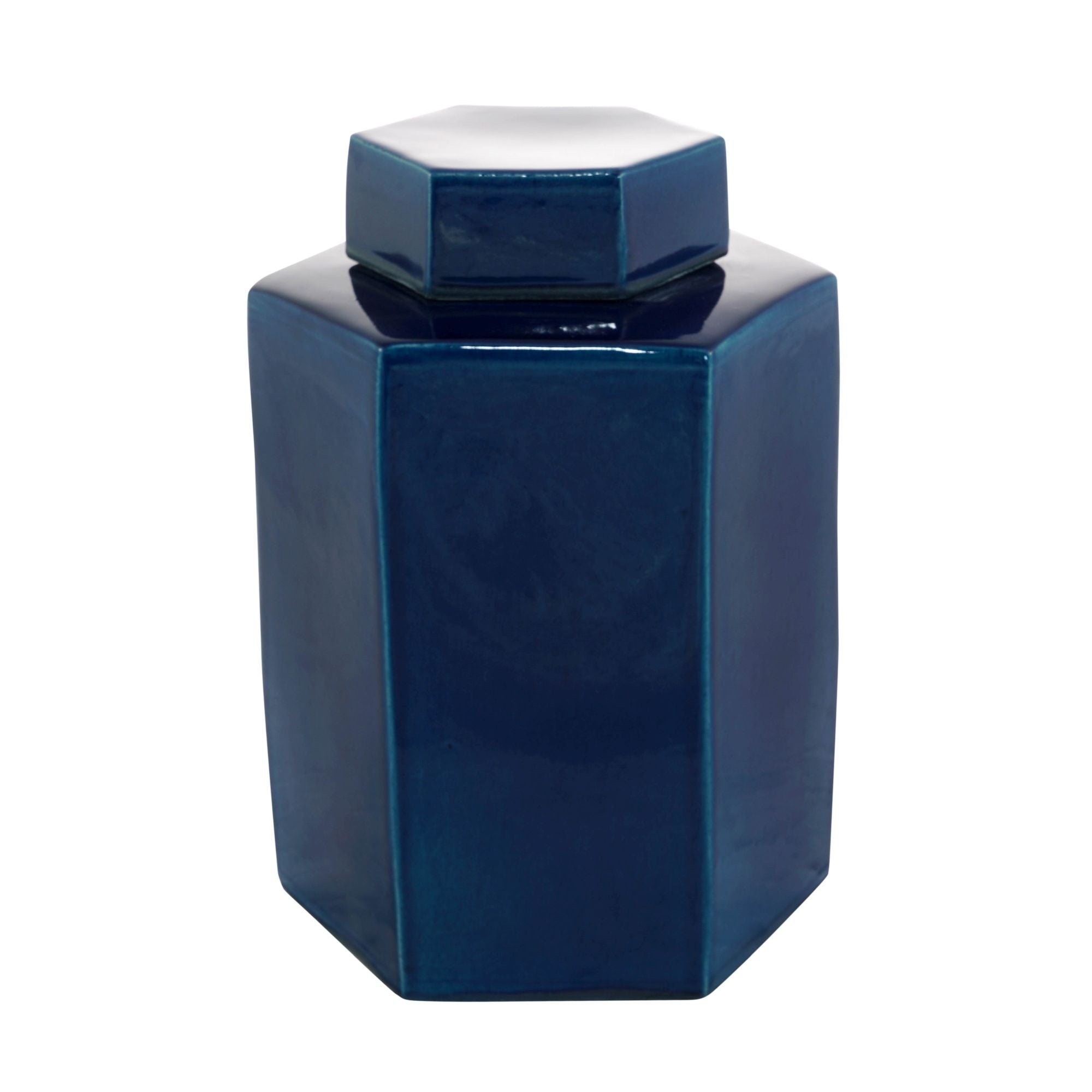 Legend of Asia Giftware Legend of Asia Hex Tea Jar 14H - Turquoise