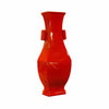 Legend of Asia Giftware Legend of Asia Hex Vase Wide Lip - Cinnabar Red