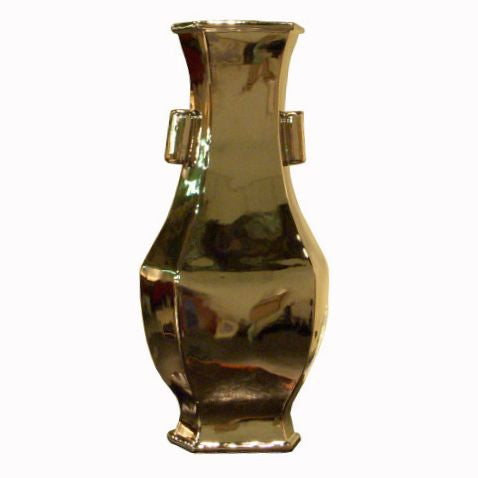 Legend of Asia Giftware Legend of Asia Hex Vase Wide Lip - Silver