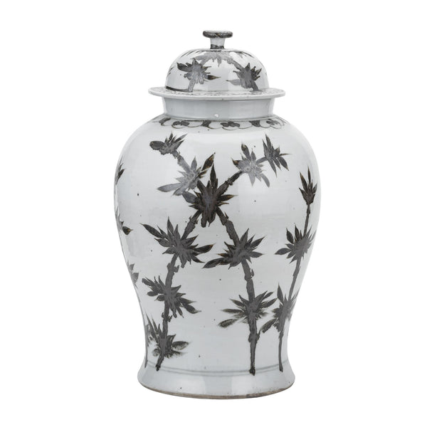 Legend of Asia Giftware Legend of Asia Indigo Temple Jar Bamboo Motif