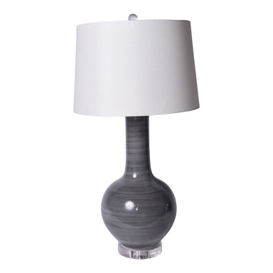 Legend of Asia Giftware Legend of Asia Iron Gray Globular Vase Small Table Lamp