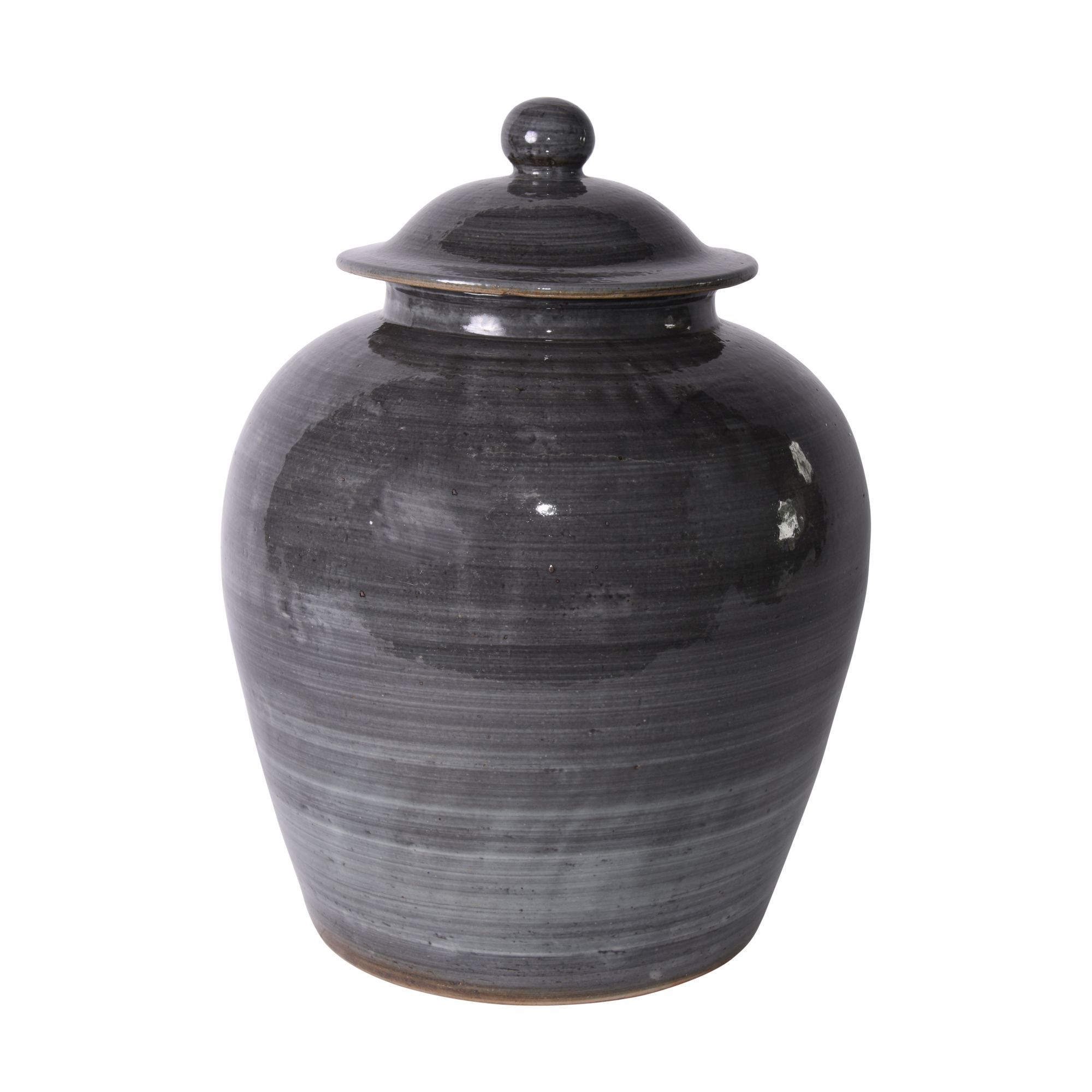Legend of Asia Giftware Legend of Asia Iron Gray Village Lidded Jar